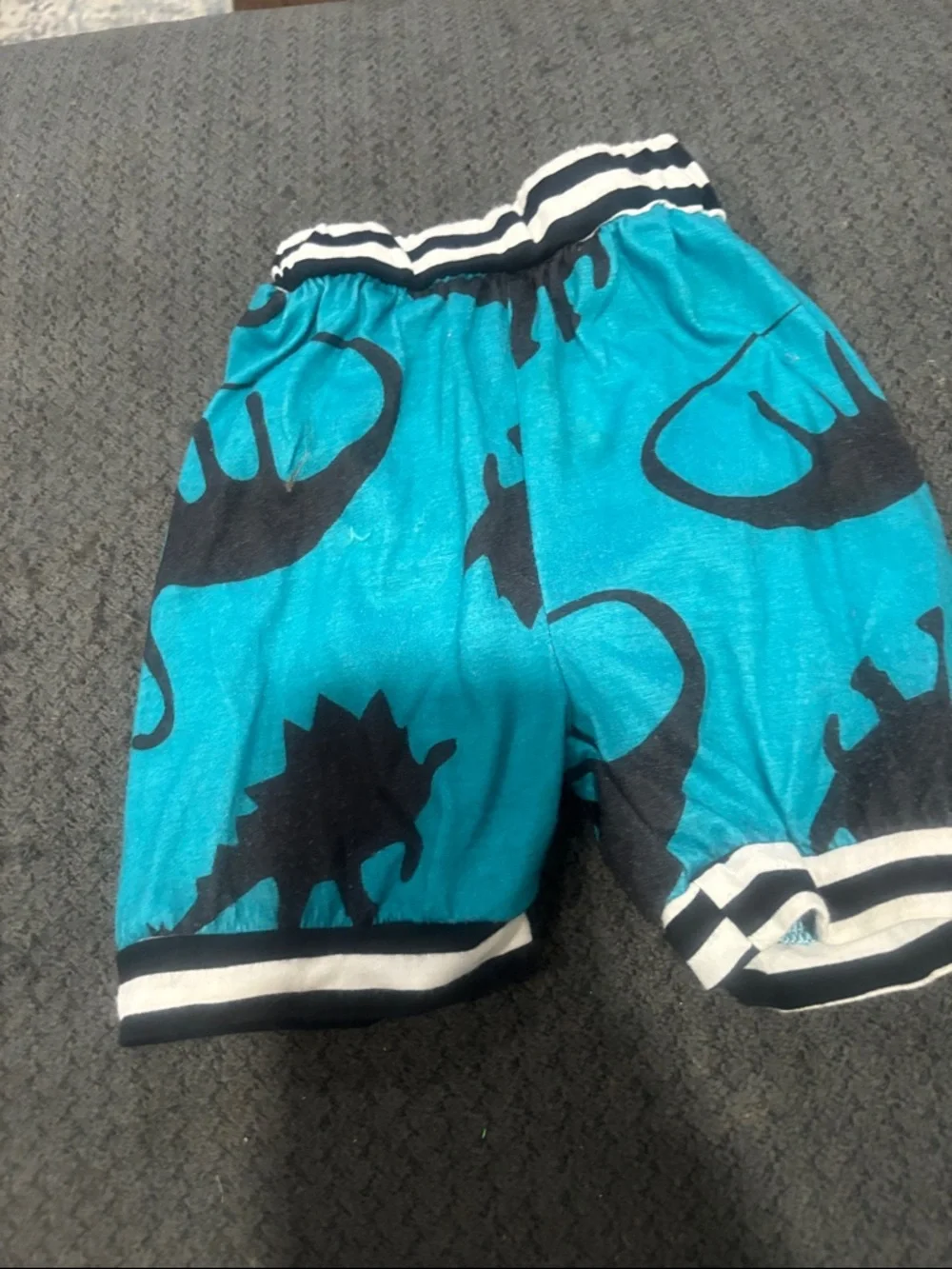 🟢10/$10 - Kids Teal Dinosaur Print Shorts